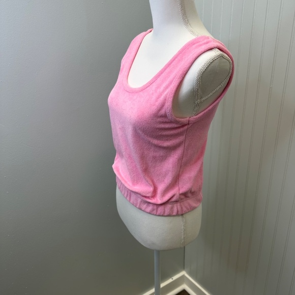Black Tape Swim suit cover cropped tank top 2piece bundle Pink and White size S - Picture 6 of 13